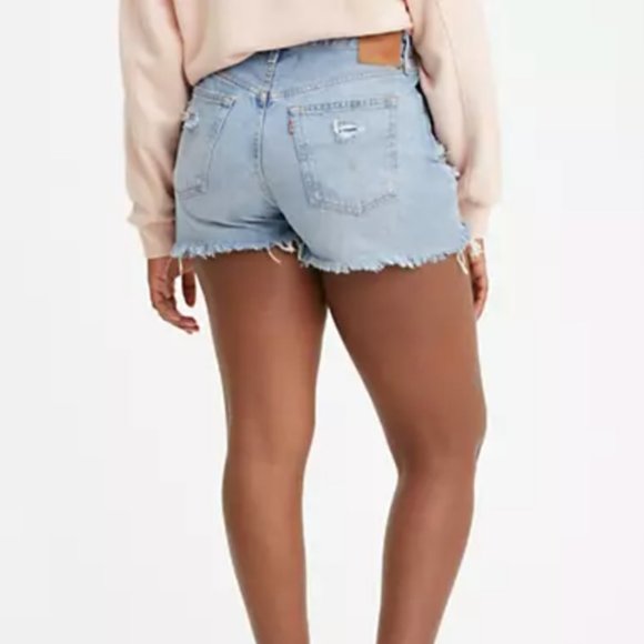 Vintage Levi's 501 Denim Shorts - Blue - Picture 2 of 4